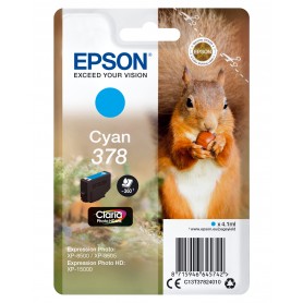 Epson Squirrel Singlepack Cyan 378 Claria Photo HD Ink (C13T37824020)