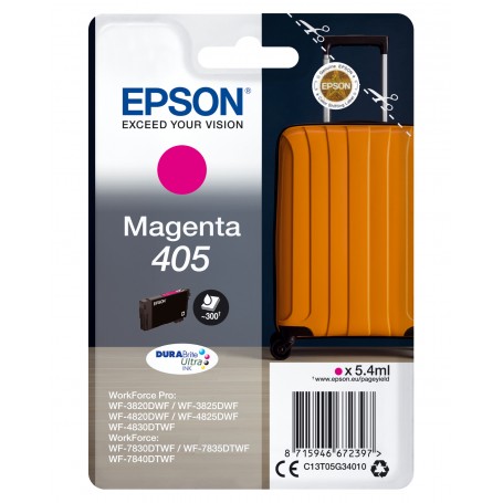 Epson Singlepack Magenta 405 DURABrite Ultra Ink (C13T05G34010)