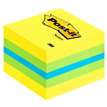 3M Post-it 2051L pouch autoadesiva Quadrato Blu, Verde, Turchese, Giallo 400 fogli (34561)
