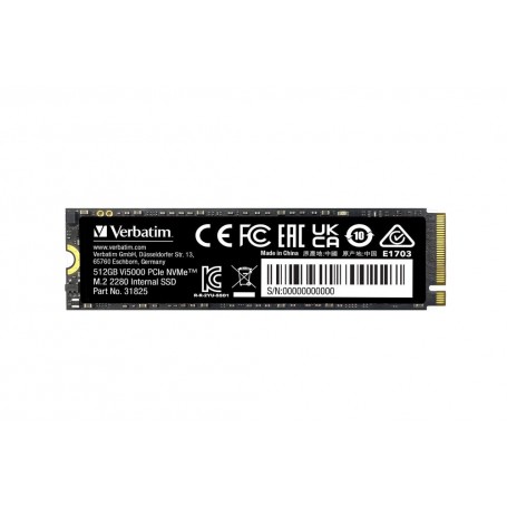 VERBATIM Vi5000 Internal PCIe NVMe M.2 SSD 512GB
