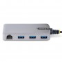 StarTech.com Hub USB-C con Etherenet a 3 porte - 3x porte USB-A, Gigabit Ethernet RJ45, USB 3.0 5Gbps, alimentazione tramite bus