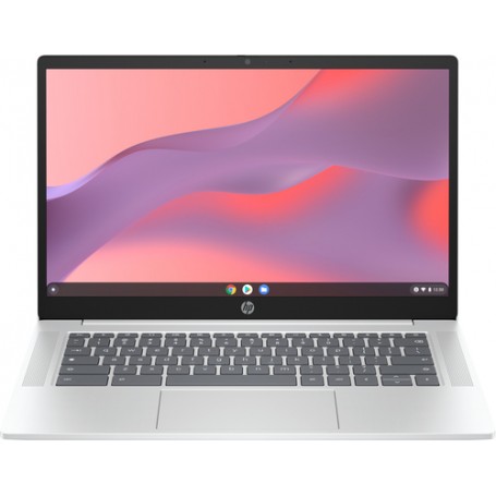 HP Chromebook 14a-nf0015nl Intel® N N100 35,6 cm (14") HD 4 GB LPDDR5-SDRAM 128 GB eUFS Wi-Fi 6E (802.11ax) ChromeOS Argento
