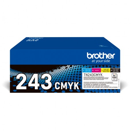 Brother TN-243CMYK cartuccia toner 1 pz Originale Nero, Ciano, Magenta, Giallo (TN243CMYK)