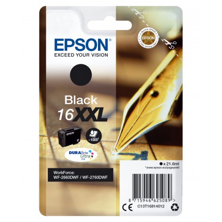 Epson Cartuccia Penna e cruciverba Nero Inchiostri DURABrite Ultra 16XXL (C13T16814022)