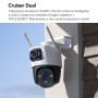 Imou Crusier DUAL 10MP (5MP+5MP) Telecamera Wi-Fi Esterno Doppio Obiettivo, 360°PTZ Videocamera Sorveglianza Esterno con Vision