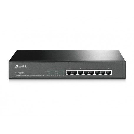 TP-LINK TL-SG1008MP Non gestito Gigabit Ethernet (10/100/1000) Supporto Power over Ethernet (PoE) Nero (TL-SG1008MP)