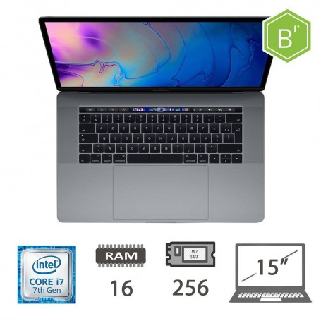 MBP 15,4 T.BAR(2017)I7-7700HQ/16/256/SG/2Y - B