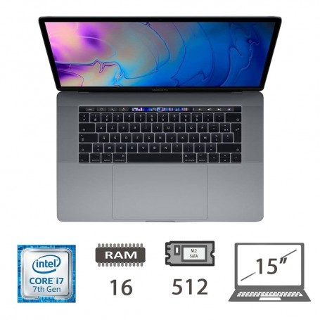 MBP 15,4 T.BAR(2017)I7-7820HQ/16/512/SLV/2Y - B