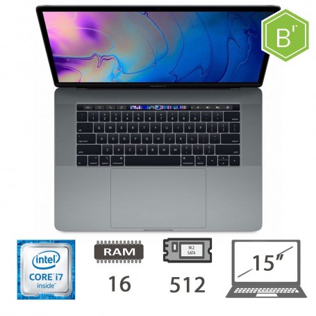 MBP 15,4 T.BAR(2018)I7-8750H/16/512/SG/2Y - B