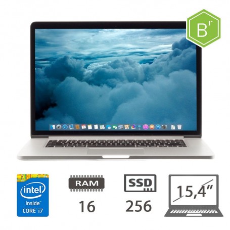 MBP 15,4 (2015)I7-4770HQ/16/SSD256/SLV/2Y - B
