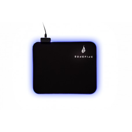 SureFire Silent Flight RGB-320 Tappetino per mouse per gioco da computer Nero