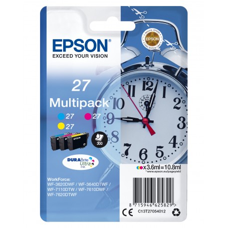 Epson Alarm clock Multipack Sveglia 3 colori Inchiostri DURABrite Ultra 27 (C13T27054012)