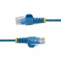 StarTech.com Cavo di Rete Ethernet Snagless CAT6 da 1m - Cavo Patch antigroviglio slim RJ45 - Blu (N6PAT100CMBLS)