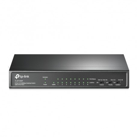 TP-LINK TL-SF1009P switch di rete Non gestito Fast Ethernet (10/100) Supporto Power over Ethernet (PoE) Nero (TL-SF1009P)