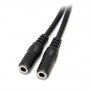 StarTech.com Cavo splitter stereo slim - Maschio 3,5 mm a 2 femmina 3,5 mm (MUY1MFFS)