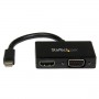 StarTech.com Adattatore Mini DisplayPort a HDMI e VGA - Convertitore audio/video da viaggio mDP 2 in 1 - 1920x1200 / (MDP2HDVGA)