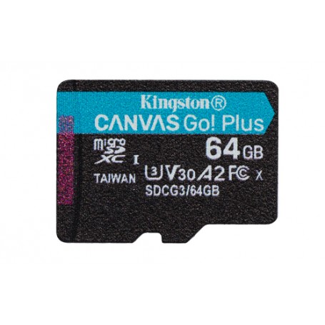 Kingston Technology Canvas Go! Plus 64 GB MicroSD UHS-I Classe 10 (SDCG3/64GBSP)