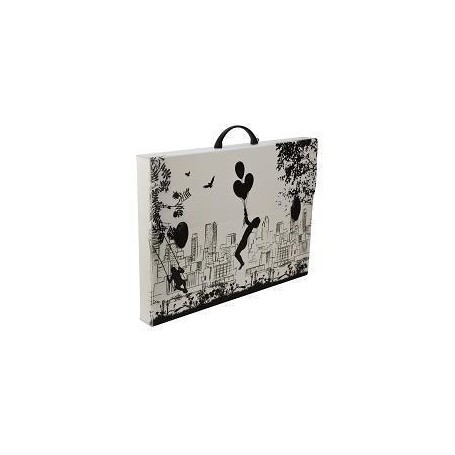 VALIGET. BLACK WHITE 36.5X56.6X5.5