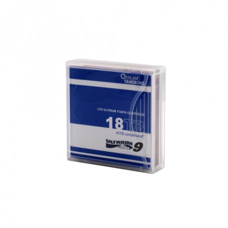 Overland-Tandberg TANDBERG LTO-9 DATA CARTRIDGE 18/45TB UNLABELED WITH CASE 1PCS Nastro dati vuoto 18000 GB