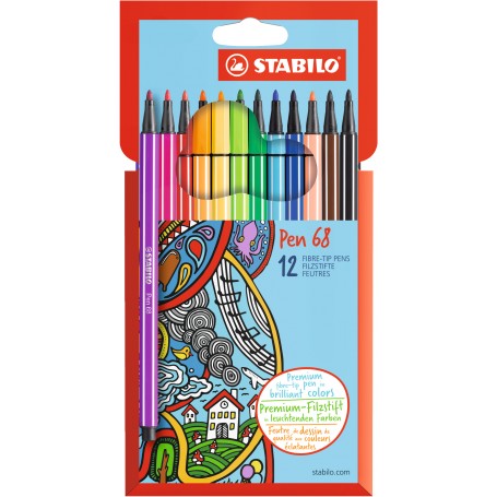 STABILO Pen 68 marcatore Fine Multicolore 12 pz (6812-7)