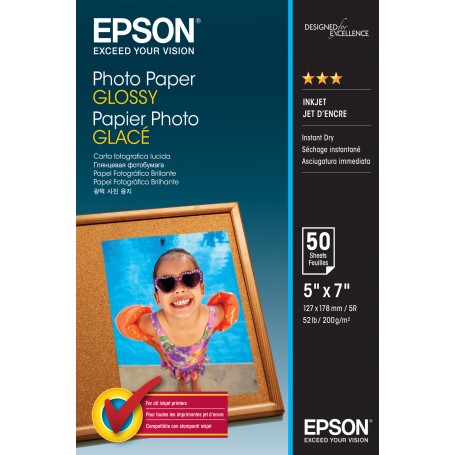 Epson Photo Paper Glossy - 13x18cm - 50 Fogli (C13S042545)