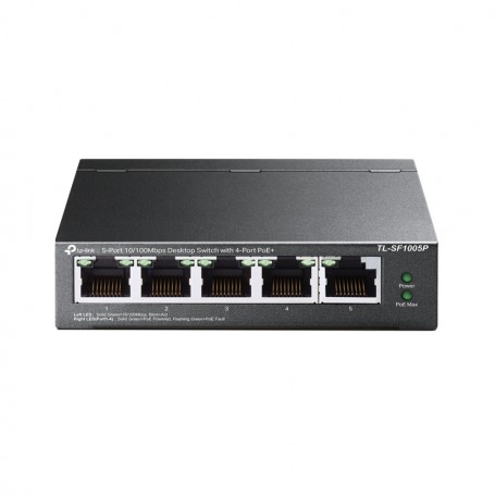 TP-LINK TL-SF1005P Non gestito Fast Ethernet (10/100) Supporto Power over Ethernet (PoE) Nero (TL-SF1005P)