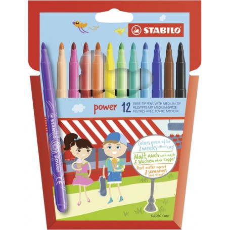 STABILO Power marcatore Medio Multicolore 12 pz (280/12-01)