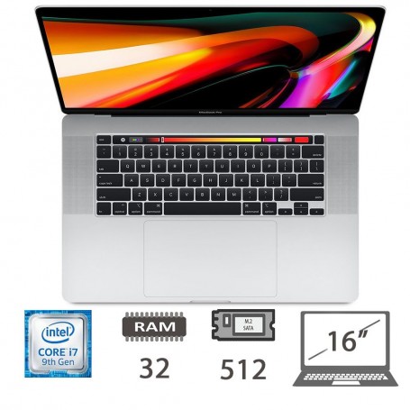 MBP 16 T.BAR(2019)I7-9750H/32/512/SLV/2Y
