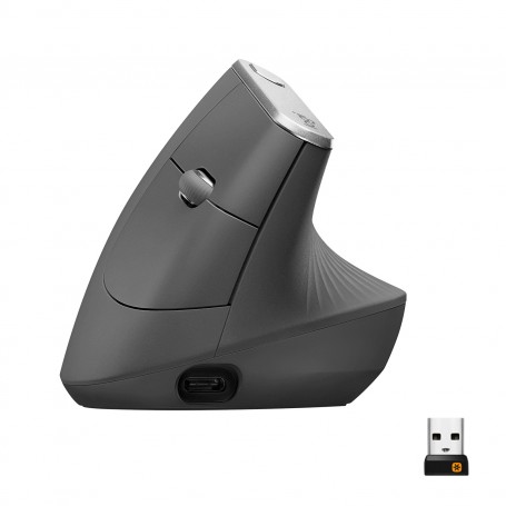 Logitech MX Vertical Advanced Ergonomic mouse Mano destra Wireless a RF + Bluetooth Ottico 4000 DPI (910-005448)