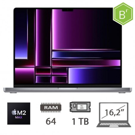 MBP 16,2 (2023)M2 MAX-12C/64/1TB/38C GPU/SG/2Y - B