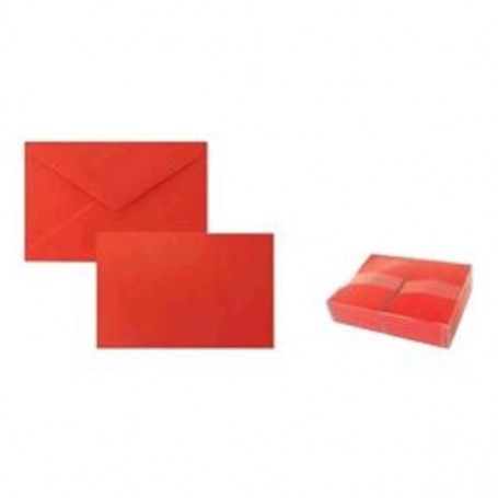 CF100BIGL + 100BUSTE 9X14CM ROSSO (8319R)