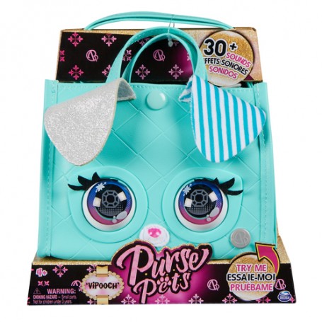 Purse Pets BORSETTA Tote Perfect in versione cagnolino | borsetta interattiva per bambina con oltre 30 suoni e reazioni, giocatt