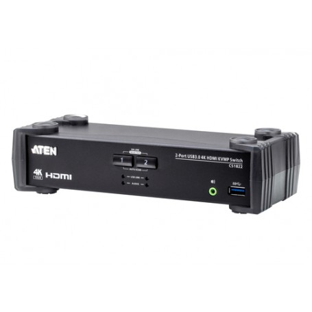 ATEN Switch USB 3.0 4K HDMI KVMP™ a 2 porte con Modalità mixer audio (CS1822-AT-G)