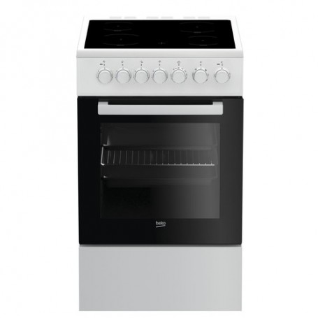 Beko FSM57100GW cucina Piano cottura Ceramica Nero, Bianco (FSM57100GW)