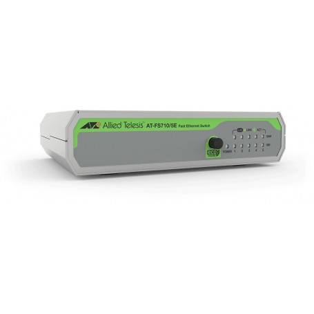 Allied Telesis FS710/5E Non gestito Fast Ethernet (10/100) Verde, Grigio (AT-FS710/5E-60)