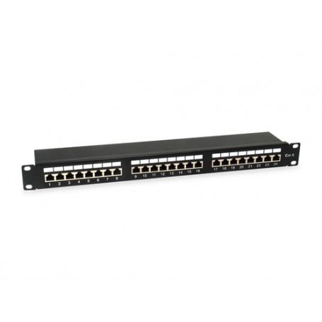 24-PORTS CAT.6 SHIELDED PATCH PANEL (326425)