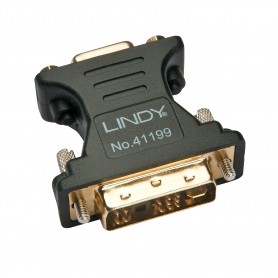 Lindy 41199 adattatore per inversione del genere dei cavi VGA DVI-I Nero, Oro (41199)