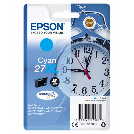 Epson Alarm clock Cartuccia Sveglia Ciano Inchiostri DURABrite Ultra 27XL (C13T27124012)