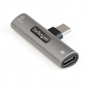 StarTech.com Adattatore USB C di ricarica e audio - Alimentatore USB-C con porta USB-C Audio per cuffie - Caricabatt (CDP2CAPDM)