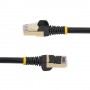 StarTech.com Cavo patch CAT6a da 7,5 m - Schermato (STP) - Filo di rame al 100% - Connettore antistrappo - Nero (6ASPAT750CMBK)