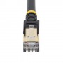 StarTech.com Cavo patch CAT6a da 7,5 m - Schermato (STP) - Filo di rame al 100% - Connettore antistrappo - Nero (6ASPAT750CMBK)