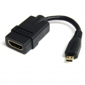 StarTech.com Cavo HDMI a micro HDMI ad alta velocita' - Cavo HDMI micro High Speed da 12cm - F/M - Nero (HDADFM5IN)