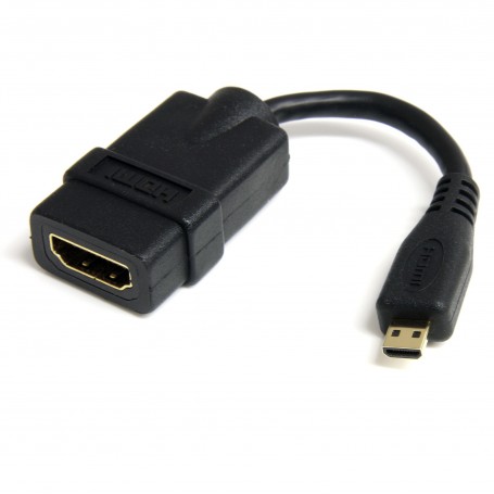 StarTech.com Cavo HDMI a micro HDMI ad alta velocita' - Cavo HDMI micro High Speed da 12cm - F/M - Nero (HDADFM5IN)