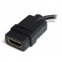StarTech.com Cavo HDMI a micro HDMI ad alta velocita' - Cavo HDMI micro High Speed da 12cm - F/M - Nero (HDADFM5IN)