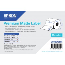 Epson Premium Matte Label - Die-cut Roll: 76mm x 127mm, 265 labels (C33S045535)