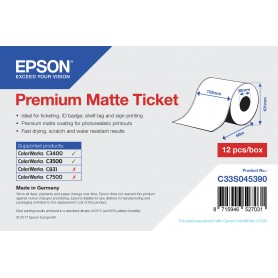 Epson Premium Matte Ticket - Roll: 102mm x 50m (C33S045390)