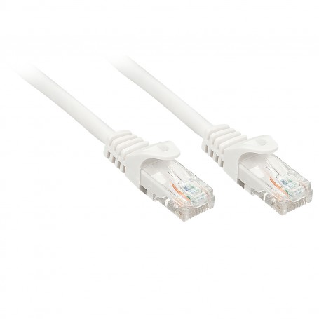 Lindy RJ-45/RJ-45 Cat6 3m cavo di rete Bianco U/UTP (UTP) (48204)