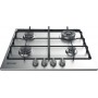 Indesit THP 642 W/IX/I RU piano cottura Acciaio inossidabile Da incasso Gas 4 Fornello(i) (THP642W/IX/IRU)