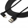 StarTech.com Cavo da USB-A a Lightening da 2m durevole - nero ad angolo retto a 90&deg in fibra aramidica - Robus (RUSBLTMM2MBR)