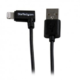 StarTech.com Cavo connettore ad angolo lightning a 8 pin Apple a USB nero da 2 m per iPhone/iPod/iPad (USBLT2MBR)